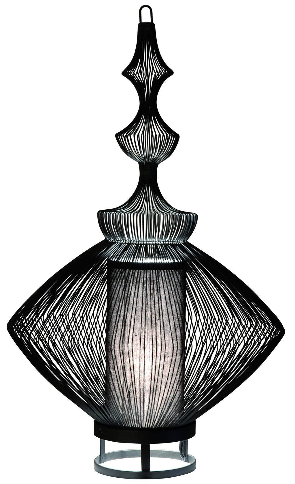 Forestier - Tischlampe Opium aus schwarzem Draht