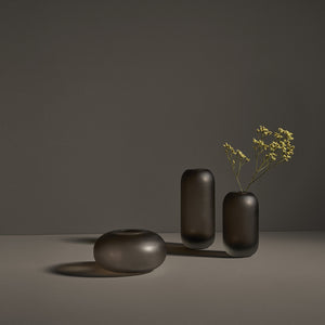 Vase HYDRIA, hoch, walnussbraun