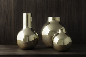 Boule Vasen Kollektion von Skultuna Messing Gold