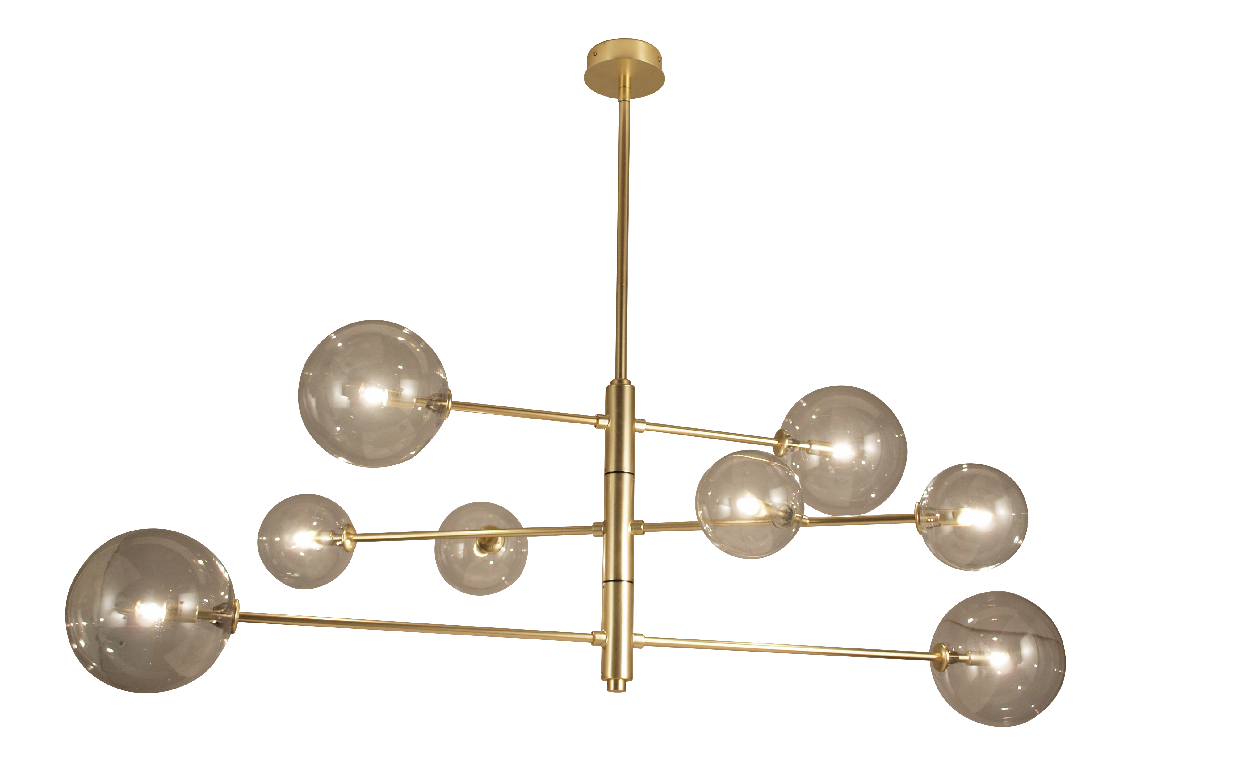 Hängelampe C1214 Gold, klares Glas (Aromas del Campo)