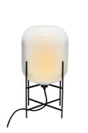 Pulpo: Tischlampe Oda small, Milchglas, schwarzes Gestell