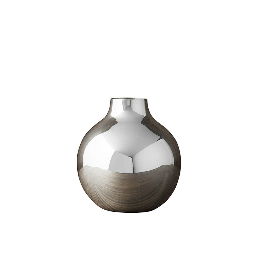 Skultuna kleine BOULE Vase, versilbert, rund