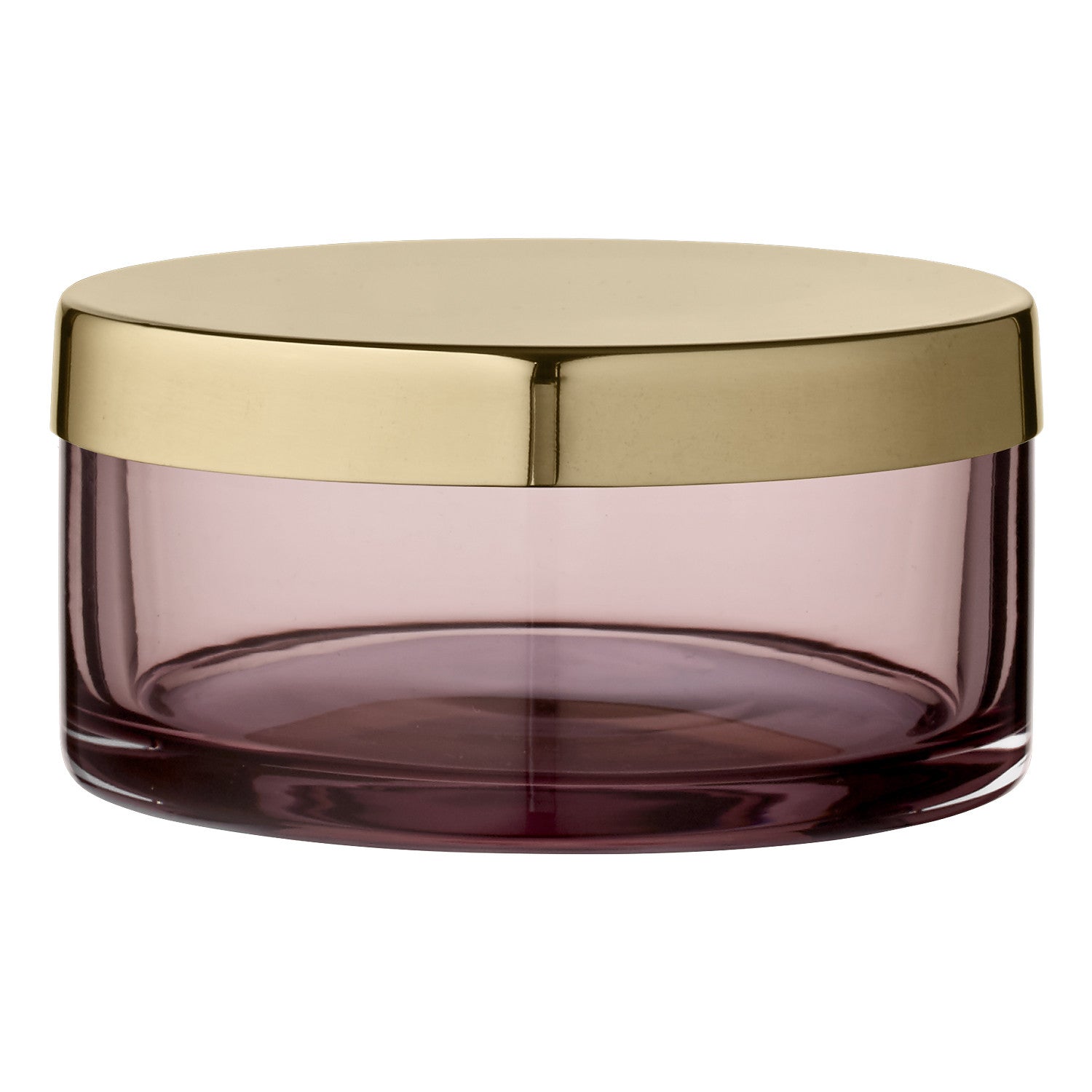 Kleine Glasdose TOTA mit Messingdeckel, rosa (AYTM)