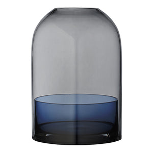 AYTM - Windlicht TOTA, rauchgrau / marineblau aus Glas