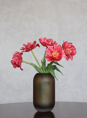 Vase HYDRIA, kurz, walnussbraun (AYTM)